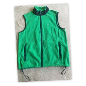 Vineyard Vines Men's Green Fleece Full Zip Vest Size Small Zip Pockets